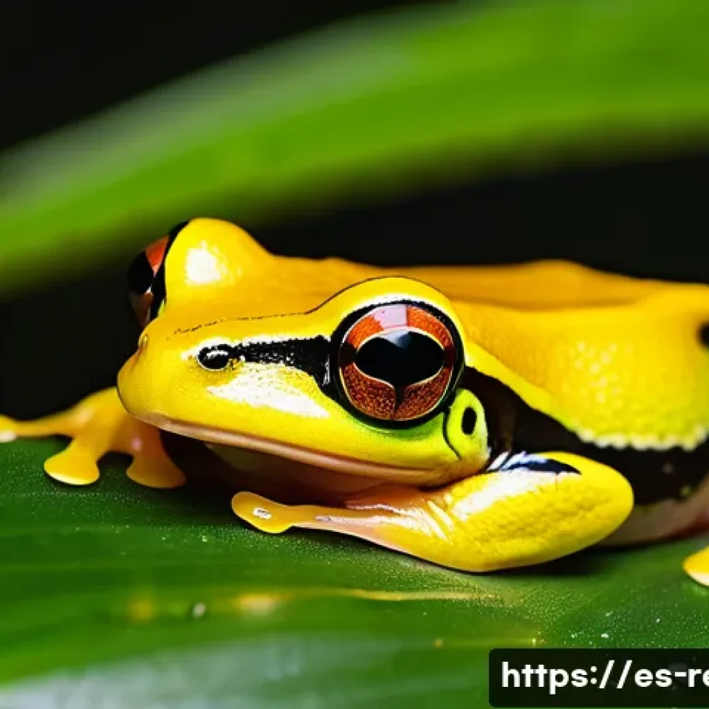 개구리 피부 독의 의료적 응용 - A highly detailed close-up of the vibrant skin of a Phyllobates terribilis frog showcasing its toxic...