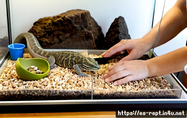 Home 17 파충류 테라리움 제작법 - Photorealistic step-by-step reptile terrarium building scene in a bright Spanish home workshop, adul...